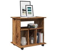 vidaXL Armoire à roulettes Vieux bois 60x45x60 cm Bois d'ingénierie Meuble de bureau
