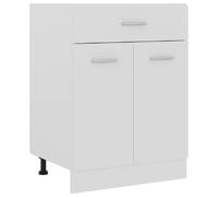 vidaXL Com-Four Meuble de cuisine avec 2 étagères et 1 tiroir Blanc 60 x 46 x 81,5 cm