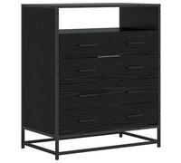 vidaXL Armoire à tiroirs 4-Tiroir Chêne noir 70 x 41 x 83,5 cm