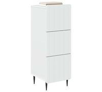 vidaXL Armoire à tiroirs Blanc 33 x 34,5 x 92 cm Bois d'ingénierie, Armoire Moderne stylée, unité de Rangement rectangulaire, tiroir spacieux, Organisateur Pratique, Coffre Multi-Usage