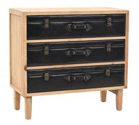 vidaXL Armoire à tiroirs en bois de sapin massif 80 x 36 x 75 cm 245778