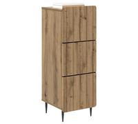 vidaXL Armoire à tiroirs Chêne Artisanal 33 x 34,5 x 92 cm, Armoire Moderne stylée, unité de Rangement rectangulaire, tiroir spacieux, Organisateur Pratique, Coffre Multi-Usage