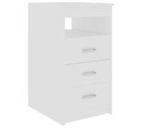 vidaXL Armoire à Tiroirs Commode Dressoir Armoire de Rangement Coffre de Rangement Classeur Maison Blanc 40x50x76 cm Bois d'Ingénierie