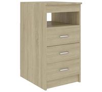 vidaXL Armoire à Tiroirs Commode Dressoir Armoire de Rangement Coffre de Rangement Classeur Maison Chêne Sonoma 40x50x76 cm Bois d'Ingénierie