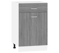 vidaXL Armoire à tiroirs inférieure Lyon Gris Sonoma 50 x 46 x 81,5 cm Bois d'ingénierie