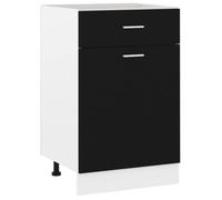 vidaXL Armoire à tiroirs Lyon Noir 50 x 46 x 81,5 cm Bois d'ingénierie