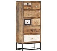 vidaXL Armoire ¿¿ tiroirs 45 x 30 x 105 cm Bois de r¿¿cup¿¿ration massif Marron
