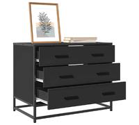 VidaXL Armoire à tiroirs - Noir