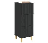 vidaXL Armoire à tiroirs Noir 33 x 34,5 x 90 cm Bois d'ingénierie, Meuble de Rangement Vintage, Armoire élégante, pièce Fonctionnelle pour la déco intérieure, Solution Multi-usages
