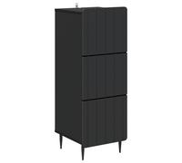 vidaXL Armoire à tiroirs Noir 33 x 34,5 x 92 cm Bois d'ingénierie