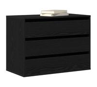 vidaXL Armoire à tiroirs Noir 80 x 41 x 58 cm Bois d'ingénierie, Organisateur de Chambre, Commode Moderne, tiroirs rectangulaires, Rangement Minimaliste, Solution Gain de Place