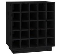 vidaXL Armoire à vin Noir 55,5x34x61 cm Bois de pin Massif