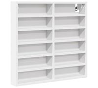 Armoire à vitrine blanc 60x8,5x58 cm bois d ingénierie