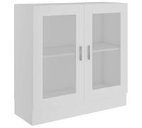 vidaXL Armoire à vitrine Blanc 82,5x30,5x80 cm Bois d'ingénierie