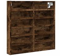 vidaXL Armoire vitrine 847965 chêne fumé, bois d'ingénierie, 60x8,5x58 cm
