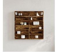vidaXL Armoire à vitrine chêne fumé 60x8,5x58 cm Bois d'ingénierie