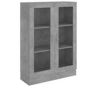 vidaXL Armoire à vitrine Gris béton 82,5x30,5x115 cm Bois d'ingénierie