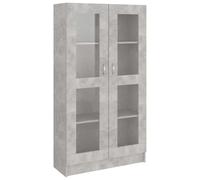 vidaXL Armoire à vitrine Gris béton 82,5x30,5x150 cm Bois d'ingénierie