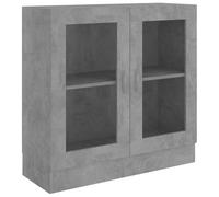Armoire à vitrine - vidaXL - 802745 - Gris béton - 82,5x30,5x80 cm - Bois aggloméré