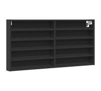 vidaXL Armoire à vitrine 847948 – Noir 100x8,5x50 cm bois d'ingénierie