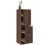 vidaXL Armoire apothicaire chêne Marron 40x41x144,5 cm Bois ingénierie, Coffre d'apothicaire, Meuble d'apothicaire, Coffre à tiroirs d'apothicaire