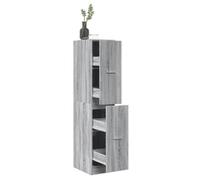vidaXL Armoire apothicaire Sonoma Gris 30x41x144,5cm Bois d'ingénierie, Coffre d'apothicaire, Meuble d'apothicaire, Coffre à tiroirs d'apothicaire