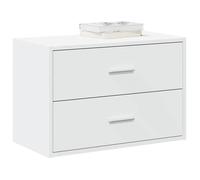 Armoire avec 2 tiroirs blanc 60x31x40 cm bois d ingénierie Blanc G