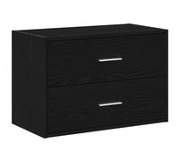 vidaXL Armoire avec 2 tiroirs chêne Noir 60x31x40 cm Bois d'ingénierie