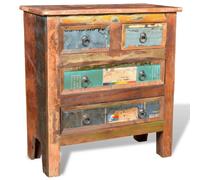 vidaXL Armoire avec 4 tiroirs - Bois massif de récupération