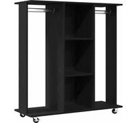 vidaXL Armoire avec étagère noir aspect chêne 102 x 38 x 110 cm