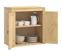 vidaXL Armoire avec étagère Ski Brun Miel 60 x 32 x 60 cm Pin Massif, Salon, Cabinet rectangulaire, Rangement Moderne, Design en pin, Buffet Pratique, Organisateur Chic pour Le dîner