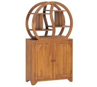 vidaXL Armoire avec étagère Yin Yang 70x30x130 cm Bois de teck massif