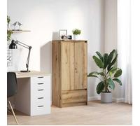 vidaXL Armoire avec tiroir chêne Artisanal 55,5x34x119,5 cm, Armoire de Rangement, Buffet Haut, Armoire de Rangement Haute, Placard, Armoire Haute