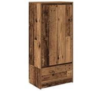 vidaXL Armoire avec tiroir Vieux Bois 55,5x34x119,5 cm Bois ingénierie, Armoire de Rangement, Buffet Haut, Armoire de Rangement Haute, Placard