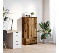 vidaXL Armoire avec tiroir Vieux Bois 55,5x34x119,5 cm Bois ingénierie, Armoire de Rangement, Buffet Haut, Armoire de Rangement Haute, Placard