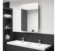 vidaXL Armoire bain LED miroir - Anthracite