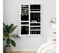 vidaXL Armoire bijoux miroir - Blanc