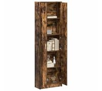 vidaXL Armoire Chêne fumé 55 x 25 x 189 cm Bois d'ingénierie, Armoire Moderne rectangulaire, Portes battantes, Espace de Rangement stylé, Bois agencé, unité Bien organisée