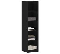 vidaXL Armoire Chêne Noir 50 x 50 x 200 cm Bois d'ingénierie, Rangement Moderne pour la Chambre, Armoire rectangulaire, Organisateur Gain de Place pour vêtements d’Hommes
