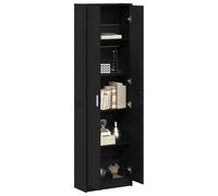 vidaXL Armoire Chêne Noir 55 x 25 x 189 cm Bois d'ingénierie, Armoire Moderne rectangulaire, Portes battantes, Espace de Rangement stylé, Bois agencé, unité Bien organisée