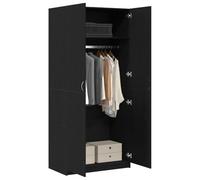 vidaXL Armoire Chêne Noir 90 x 52 x 200 cm Bois d'ingénierie, Salon stylé, Rangement Moderne, Design rectangulaire, Organiseur de vêtements astucieux, Solutions contemporaines