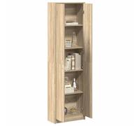 vidaXL Armoire Chêne Sonoma 55 x 25 x 189 cm Bois d'ingénierie, Armoire Moderne rectangulaire, Portes battantes, Espace de Rangement stylé, Bois agencé, unité Bien organisée