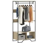 vidaXL Armoire de rangement chêne sonoma 90x50x180 cm bois d'ingénierie Marron