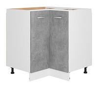 vidaXL Armoire d'angle Basse Lyon Gris béton 75,5 x 75,5 x 81,