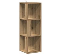 vidaXL Armoire d'angle chêne Artisanal 33x33x100 cm Bois d'ingénierie, étagère d'angle, bibliothèque, vitrine, étagère à Livres, Armoire