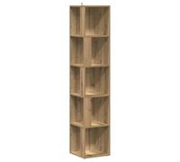 vidaXL Armoire d'angle chêne Artisanal 33x33x165 cm Bois d'ingénierie, étagère d'angle, bibliothèque, vitrine, étagère à Livres, Armoire