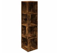 vidaXL Armoire d'angle Chêne fumé 33x33x132 cm Bois d'ingénierie