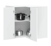 Armoire d angle murale de cuisine Lucca blanc bois d ingénierie