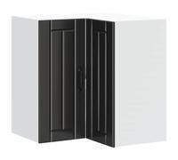 vidaXL Armoire murale d'angle Lucca – Bois d'ingénierie Noir