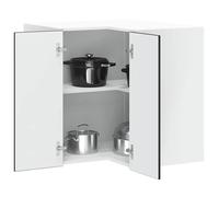 vidaXL Armoire d'angle murale de cuisine Porto Bois d'ingénierie Noir